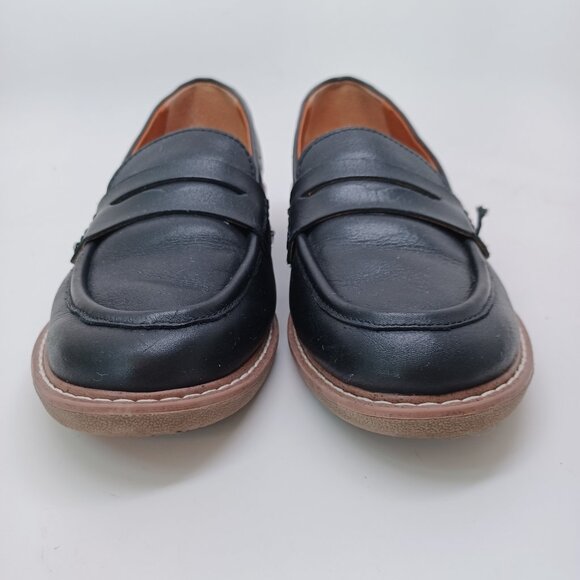 Earth Shoes Javas Black Leather Penny Loafer Preppy Flats Womens Size 6.5 - Picture 4 of 13